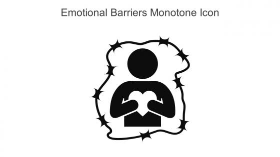Emotional Barriers Monotone Icon In Powerpoint Pptx Png And Editable Eps Format