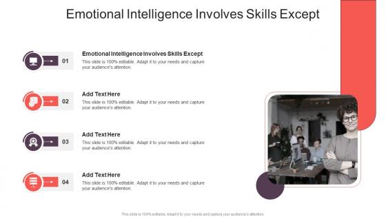 Emotional Intelligence Involves Skills Except In Powerpoint And Google Slides Cpb