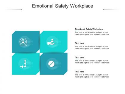 Emotional safety workplace ppt powerpoint presentation professional infographic template cpb