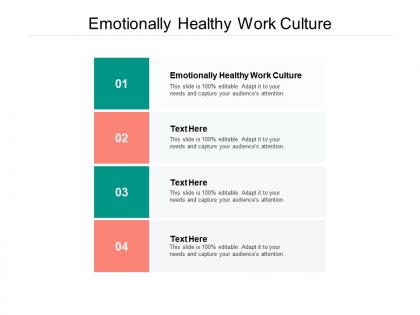 Emotionally healthy work culture ppt powerpoint presentation professional graphics download cpb