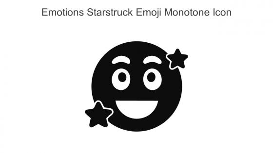 Emotions Starstruck Emoji Monotone Icon In Powerpoint Pptx Png And Editable Eps Format