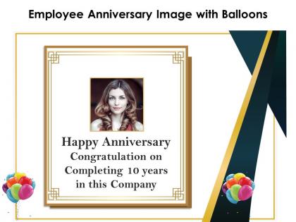 Employee anniversary image with balloons