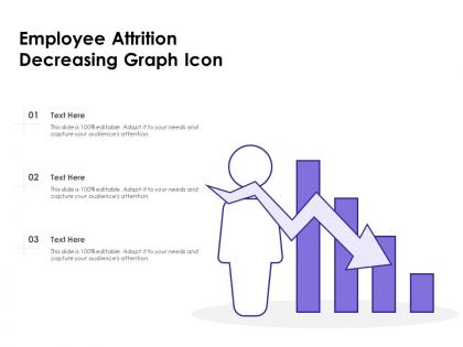 Employee attrition decreasing graph icon