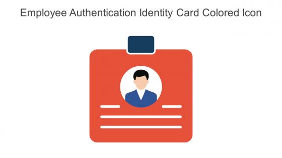 Employee Authentication Identity Card Colored Icon In Powerpoint Pptx Png And Editable Eps Format