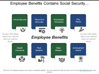 Employee benefits contains social security allowance paid vacation health insurance