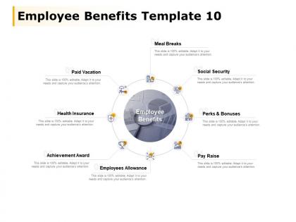 Employee benefits template employees allowance health insurance ppt powerpoint presentation file shapes