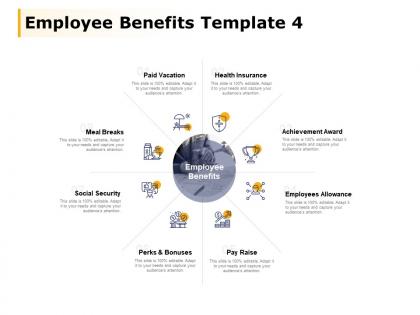 Employee benefits template employees allowance paid vacation ppt powerpoint presentation file slide