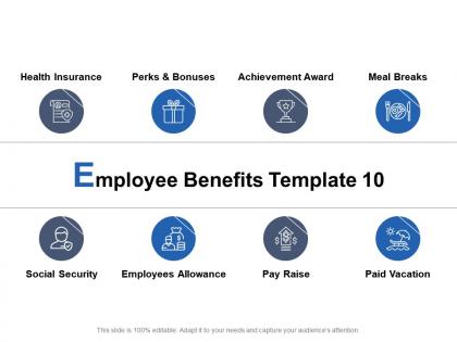 Employee benefits template pay raise and achievement award ppt powerpoint presentation summary professional