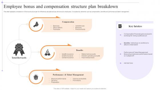 Employee bonus and compensation structure plan breakdown