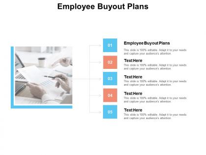 Employee buyout plans ppt powerpoint presentation professional files cpb