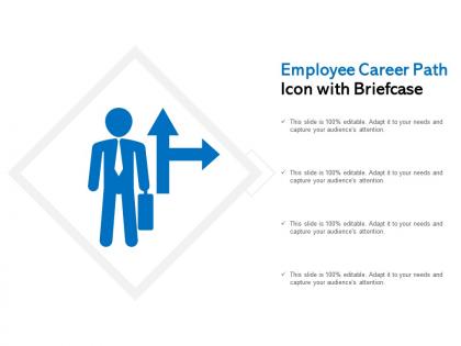 Employee career path icon with briefcase