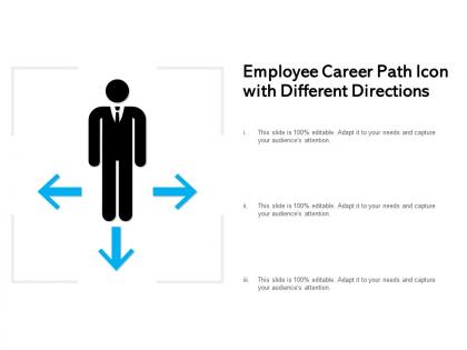 Employee career path icon with different directions