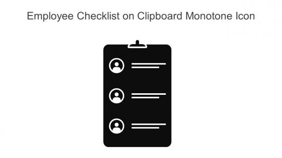 Employee Checklist On Clipboard Monotone Icon In Powerpoint Pptx Png And Editable Eps Format