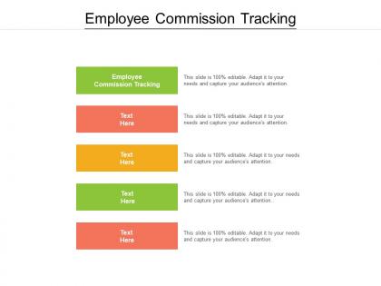 Employee commission tracking ppt powerpoint presentation pictures graphic images cpb