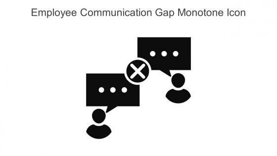 Employee Communication Gap Monotone Icon In Powerpoint Pptx Png And Editable Eps Format