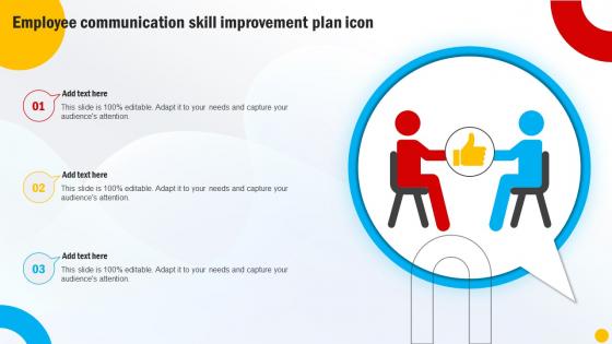 Employee Communication Skill Improvement Plan Icon