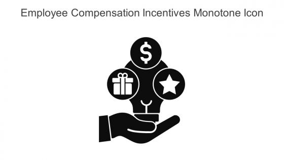 Employee Compensation Incentives Monotone Icon In Powerpoint Pptx Png And Editable Eps Format