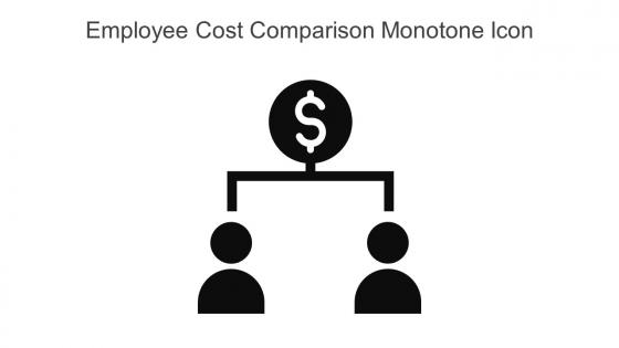Employee Cost Comparison Monotone Icon In Powerpoint Pptx Png And Editable Eps Format
