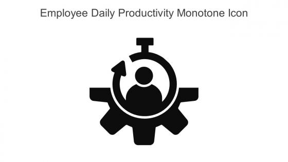 Employee Daily Productivity Monotone Icon In Powerpoint Pptx Png And Editable Eps Format
