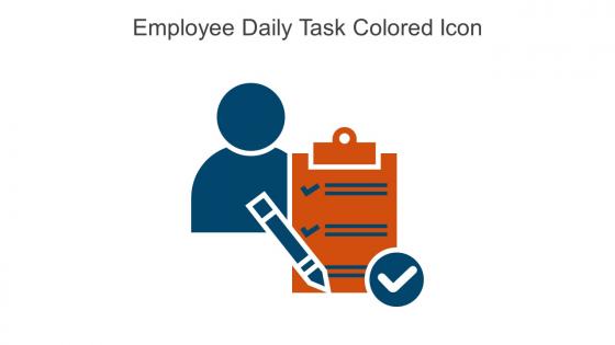 Employee Daily Task Colored Icon In Powerpoint Pptx Png And Editable Eps Format