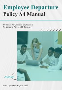 Employee Departure Policy A4 Manual HB V