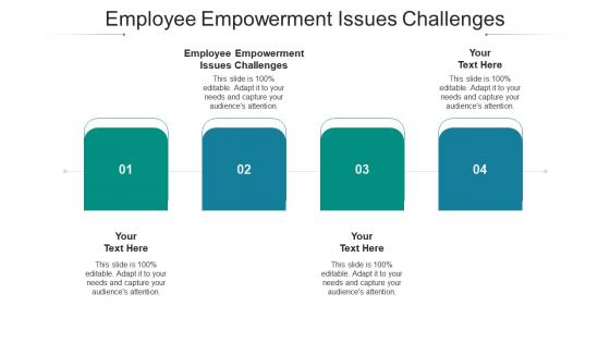 Employee empowerment issues challenges ppt powerpoint presentation pictures designs cpb
