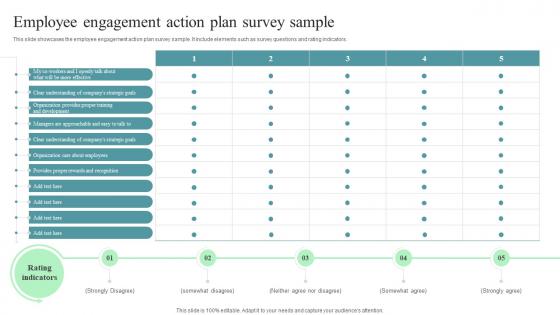 Employee Engagement Action Plan Survey Sample Implementing Strategies To Improve