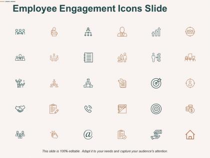 Employee engagement icons slide gear c481 ppt powerpoint presentation professional sample