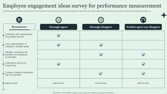 Employee Engagement Ideas Survey For Performance Measurement