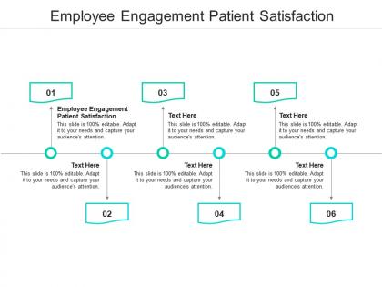 Employee engagement patient satisfaction ppt powerpoint presentation slides maker cpb