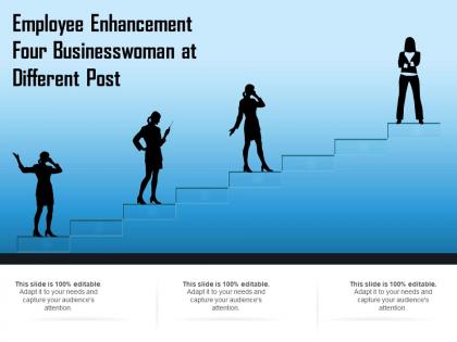 Employee enhancement four businesswoman at different post