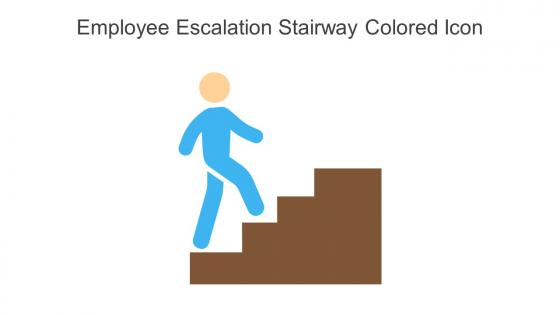 Employee Escalation Stairway Colored Icon In Powerpoint Pptx Png And Editable Eps Format