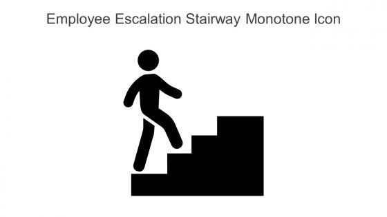 Employee Escalation Stairway Monotone Icon In Powerpoint Pptx Png And Editable Eps Format