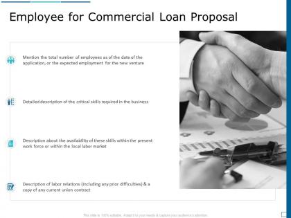 Employee for commercial loan proposal ppt powerpoint presentation infographics graphics