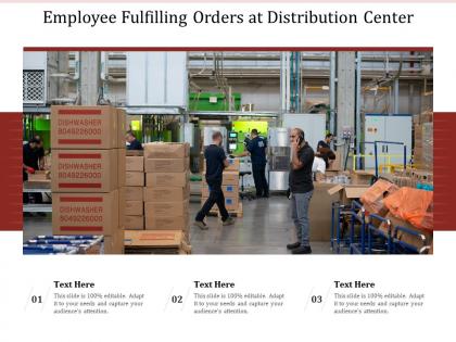 Employee fulfilling orders at distribution center
