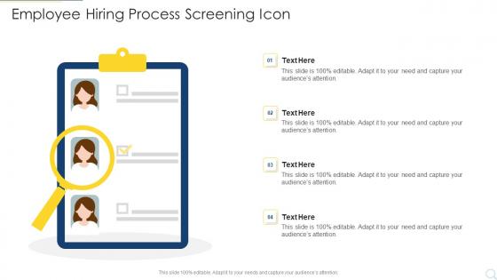 Employee Hiring Process Screening Icon
