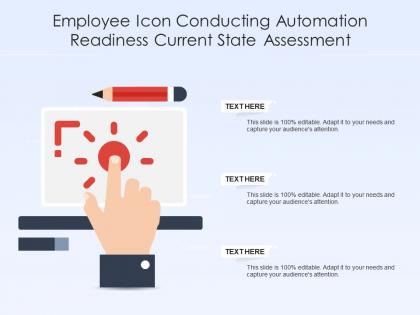 Employee icon conducting automation readiness current state assessment