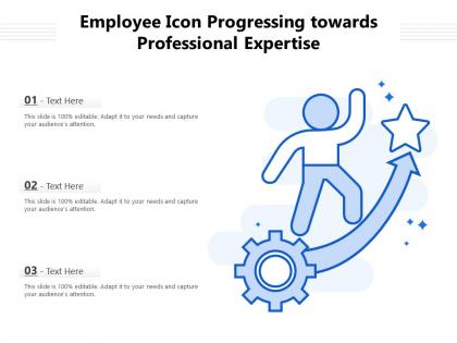 Employee icon progressing towards professional expertise