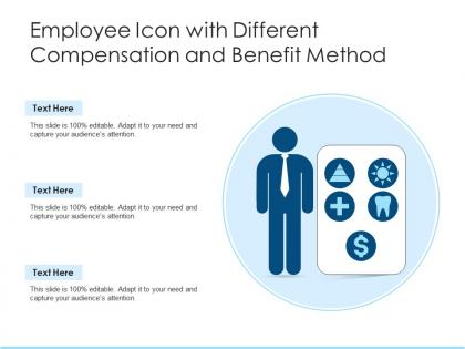 Employee icon with different compensation and benefit method