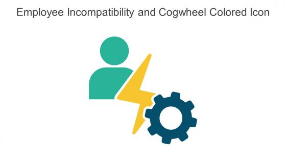 Employee Incompatibility And Cogwheel Colored Icon In Powerpoint Pptx Png And Editable Eps Format
