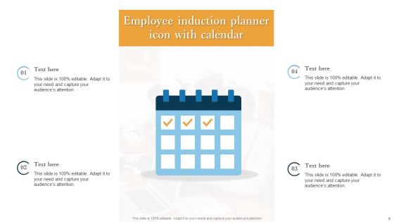 Employee Induction Planner Icon With Calendar
