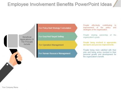 Employee involvement benefits powerpoint ideas