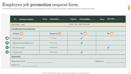 Employee Job Promotion Request Form