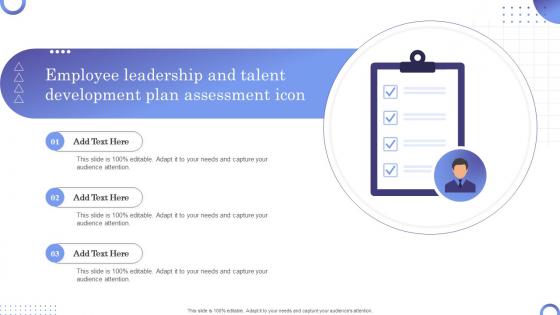 Employee Leadership And Talent Development Plan Assessment Icon