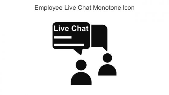 Employee Live Chat Monotone Icon In Powerpoint Pptx Png And Editable Eps Format