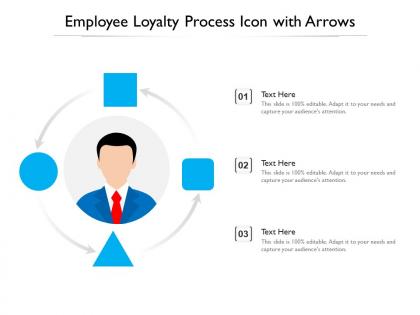 Employee loyalty process icon with arrows