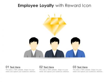 Employee loyalty with reward icon