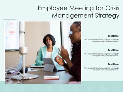 Employee meeting for crisis management strategy