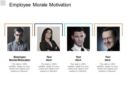 Employee morale motivation ppt powerpoint presentation model background images cpb