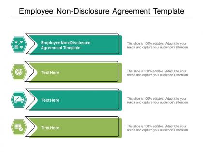 Employee non disclosure agreement template ppt powerpoint presentation model templates cpb